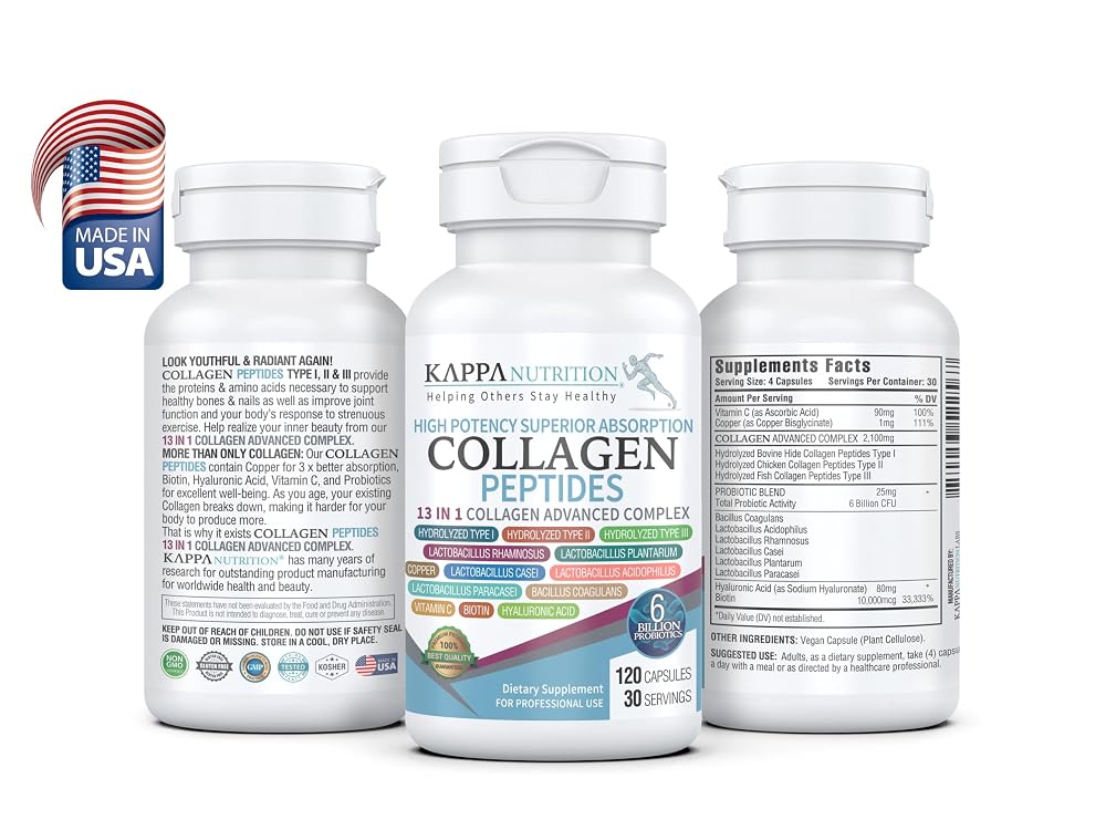 KAPPA NUTRITION Collagen Type I, II, III with Probiotics - 120 Capsules - image 2