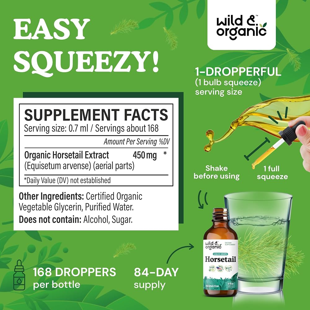 Wild & Organic Horsetail Liquid Drops