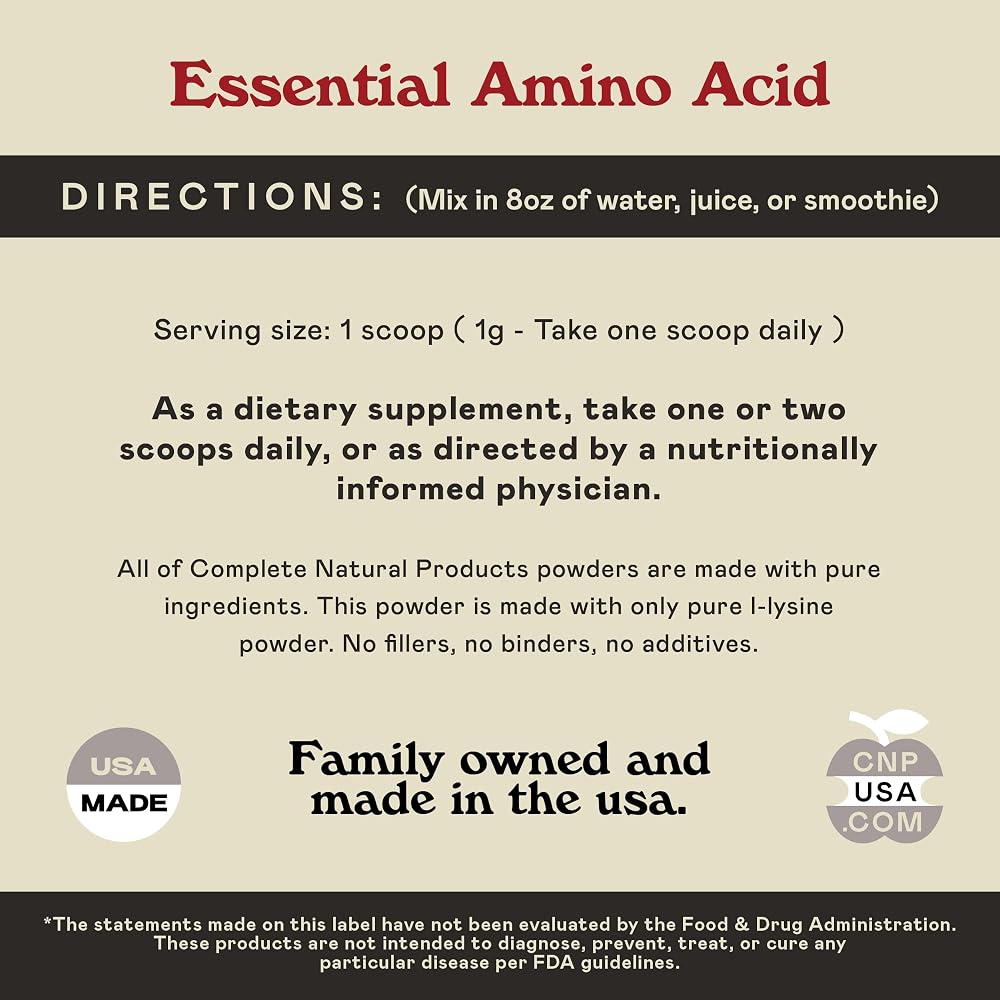Complete Natural Products L-Lysine Powder - 8 oz - image 5