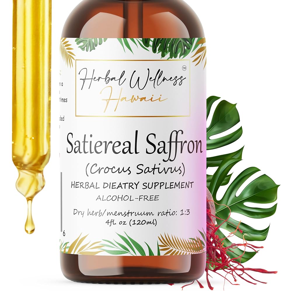 Herbal Wellness Hawaii Saffron Drops Liquid Extract - 4 fl oz