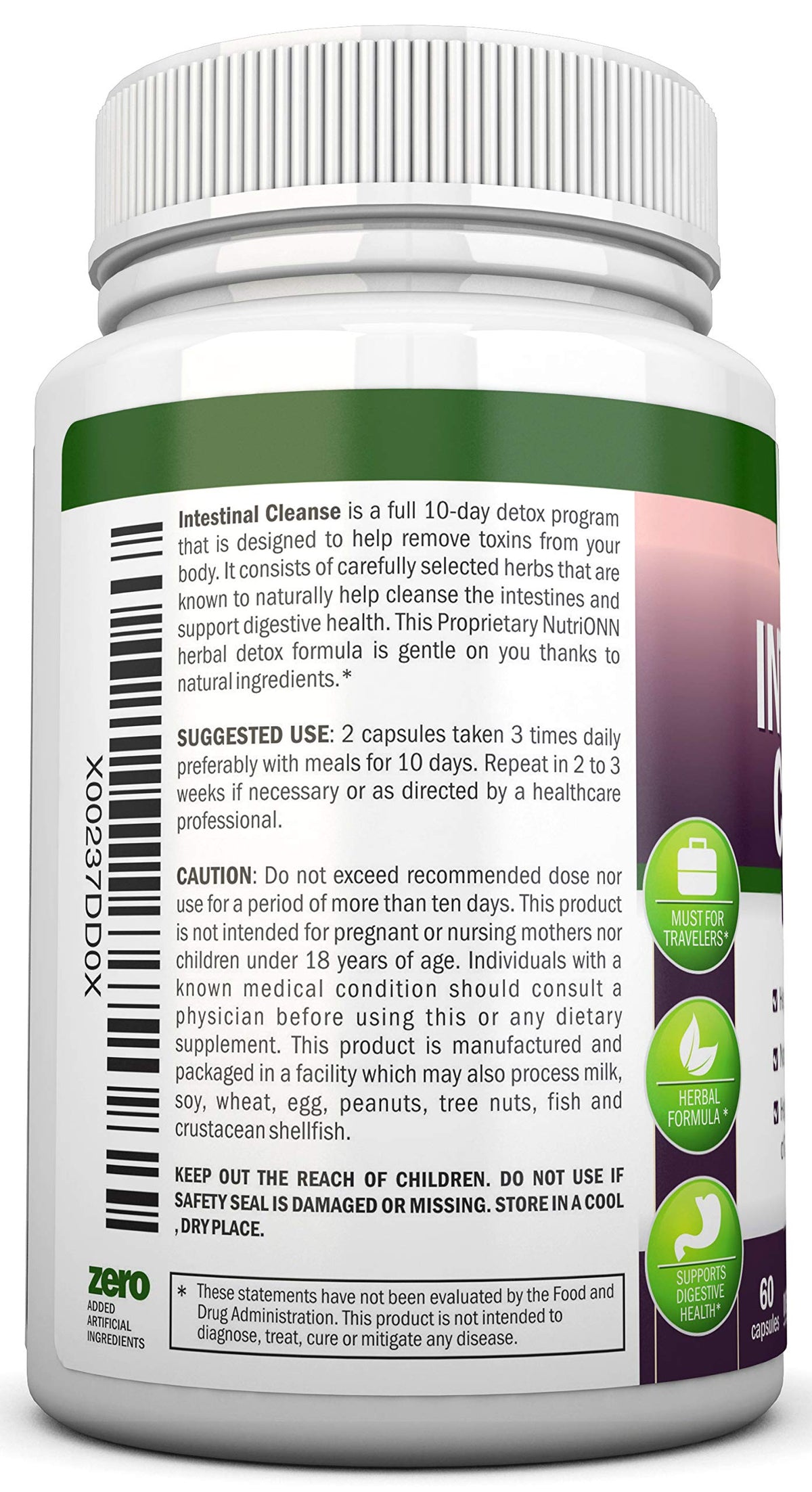 NutriONN Intestinal Cleanse - ParaGuard - 10-Day Detox - Wormwood - image 3