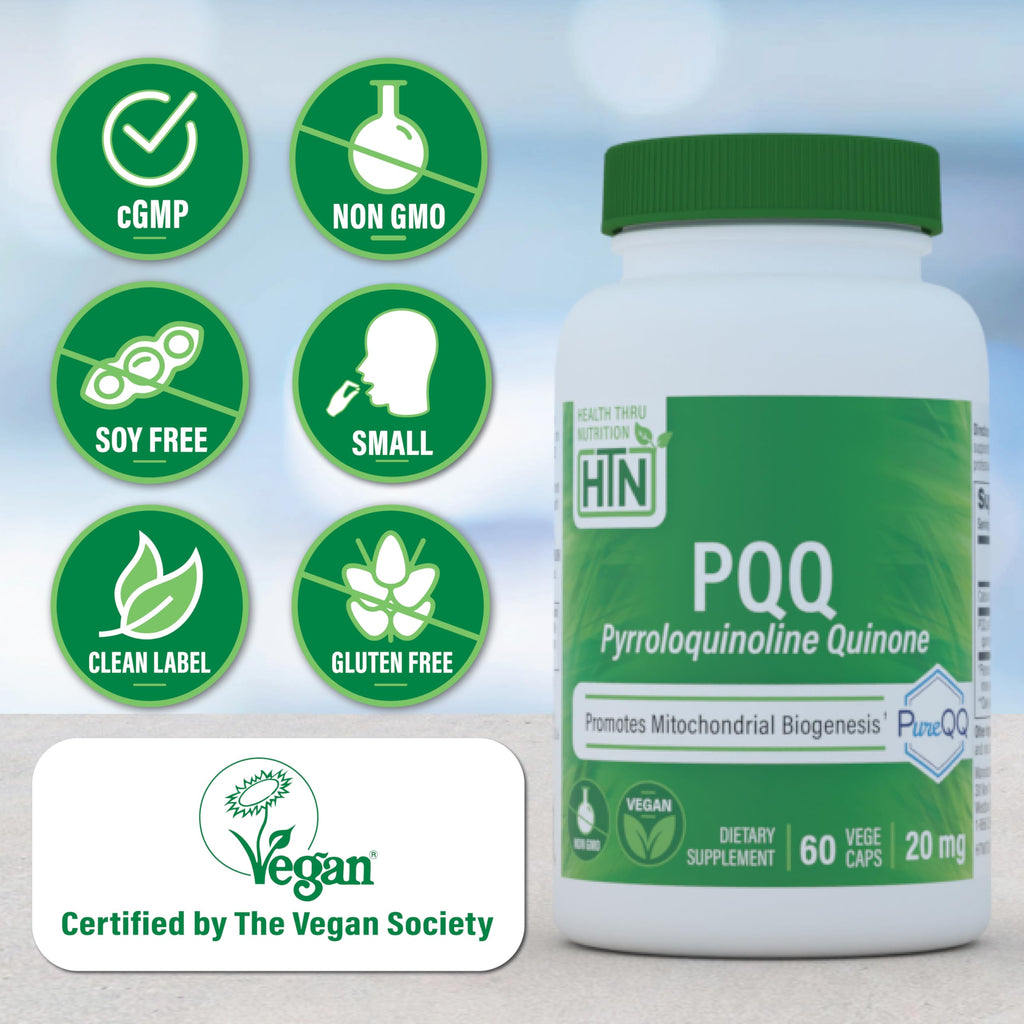 Health Thru Nutrition PQQ 20mg Antioxidant - 60 Capsules - image 3