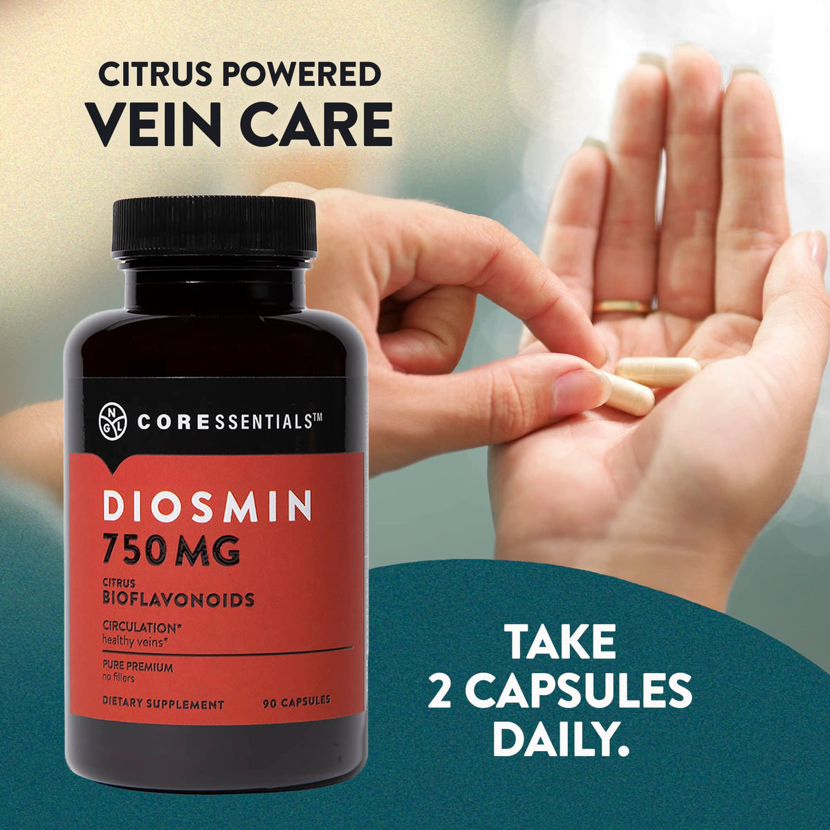 NGL Pure Diosmin 750 mg Citrus Bioflavonoids - 90 Capsules - image 5
