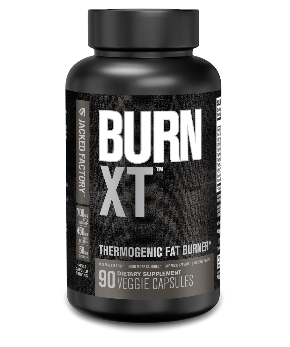Jacked Factory Burn XT Black Thermogenic Fat Burner - 90 Capsules