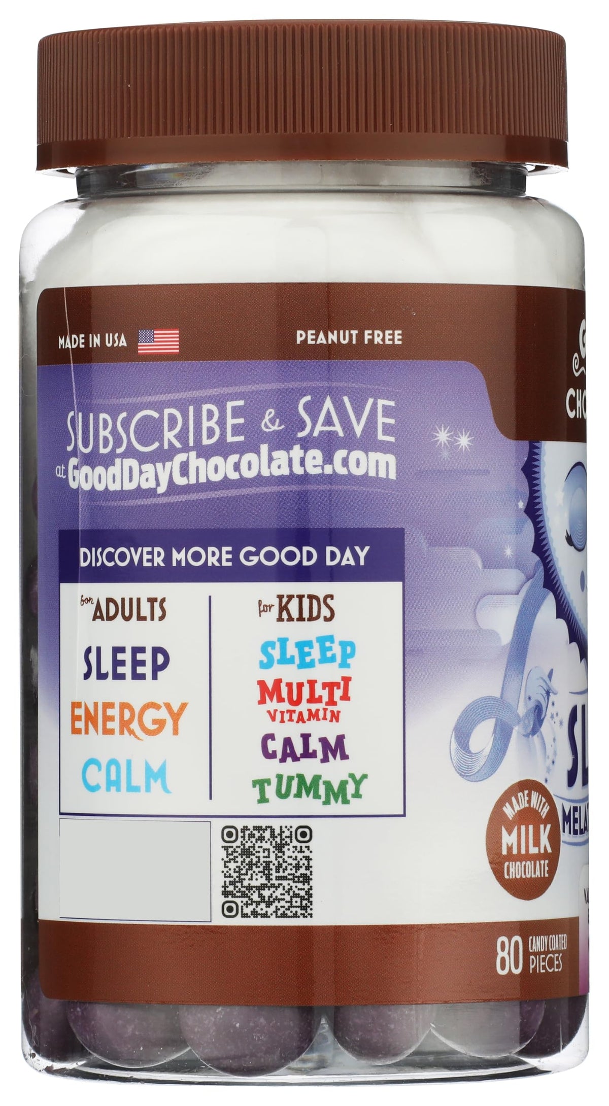 Good Day Chocolate Milk Chocolate Valerian Root Sleep - 80 Count - image 4