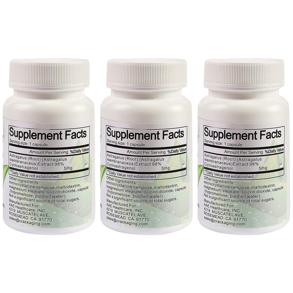 Crackaging Cycloastragenol 5 mg Capsules - 90 Vegetarian Capsules - image 2