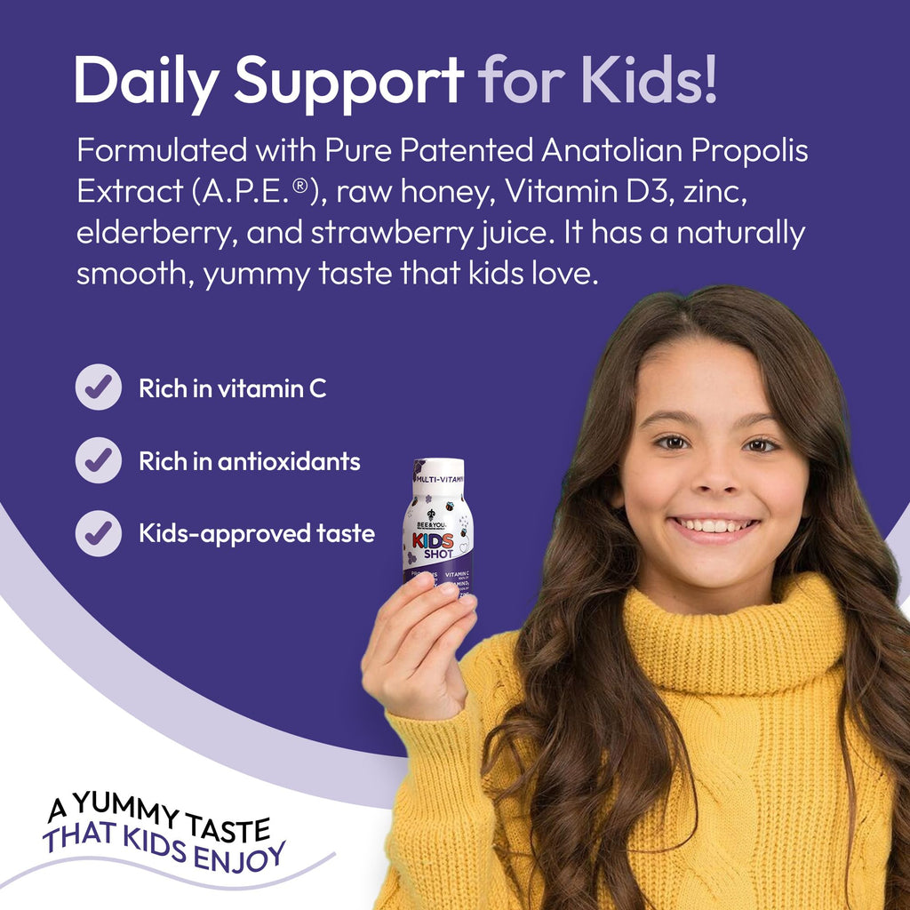 BEE & YOU Kids Immune Support Supplement Propolis Shot - 12 Pack - image 4