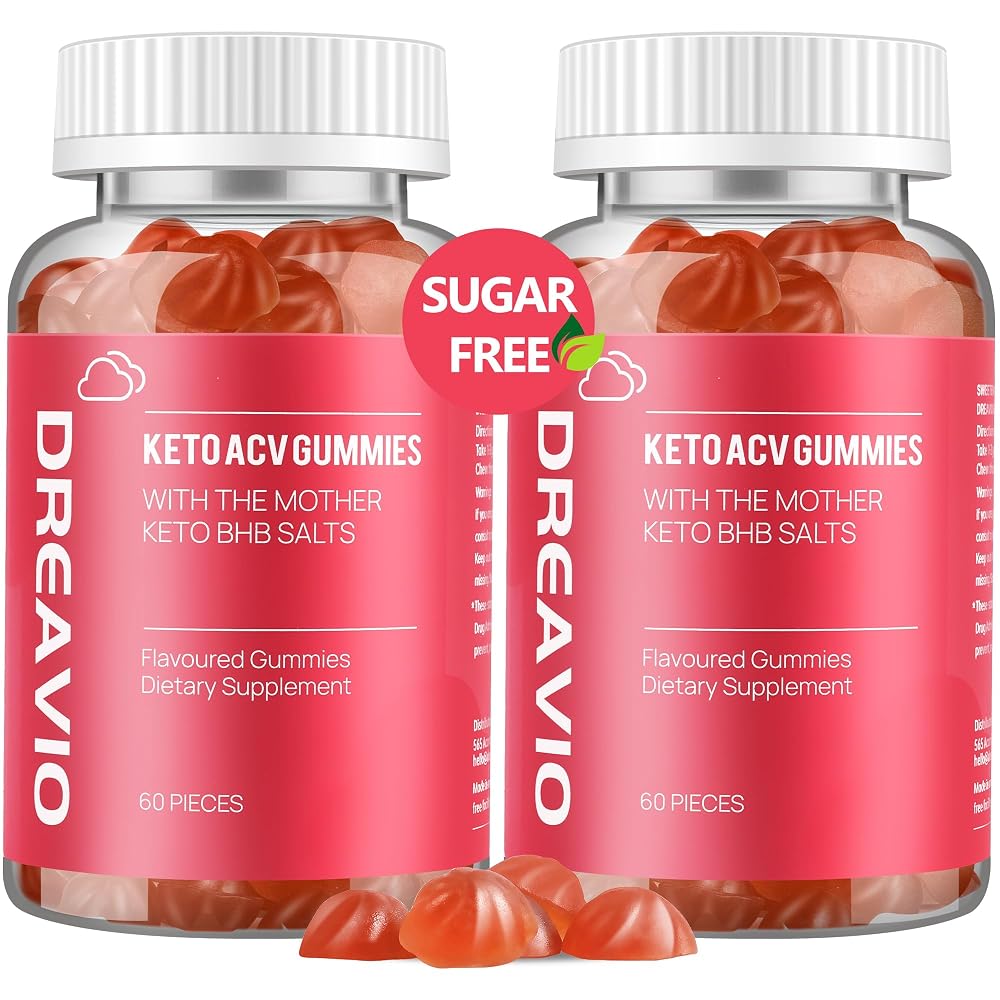 DREAVIO Apple Cider Vinegar Gummies with Mother 1000mg - 120 Count