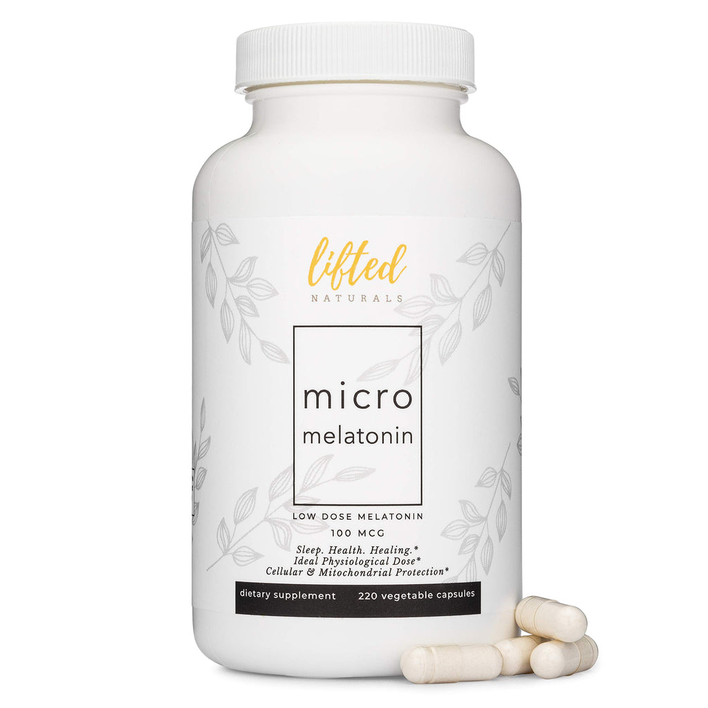 Lifted Naturals Micro Melatonin 100 mcg - 220 Vegetarian Capsules