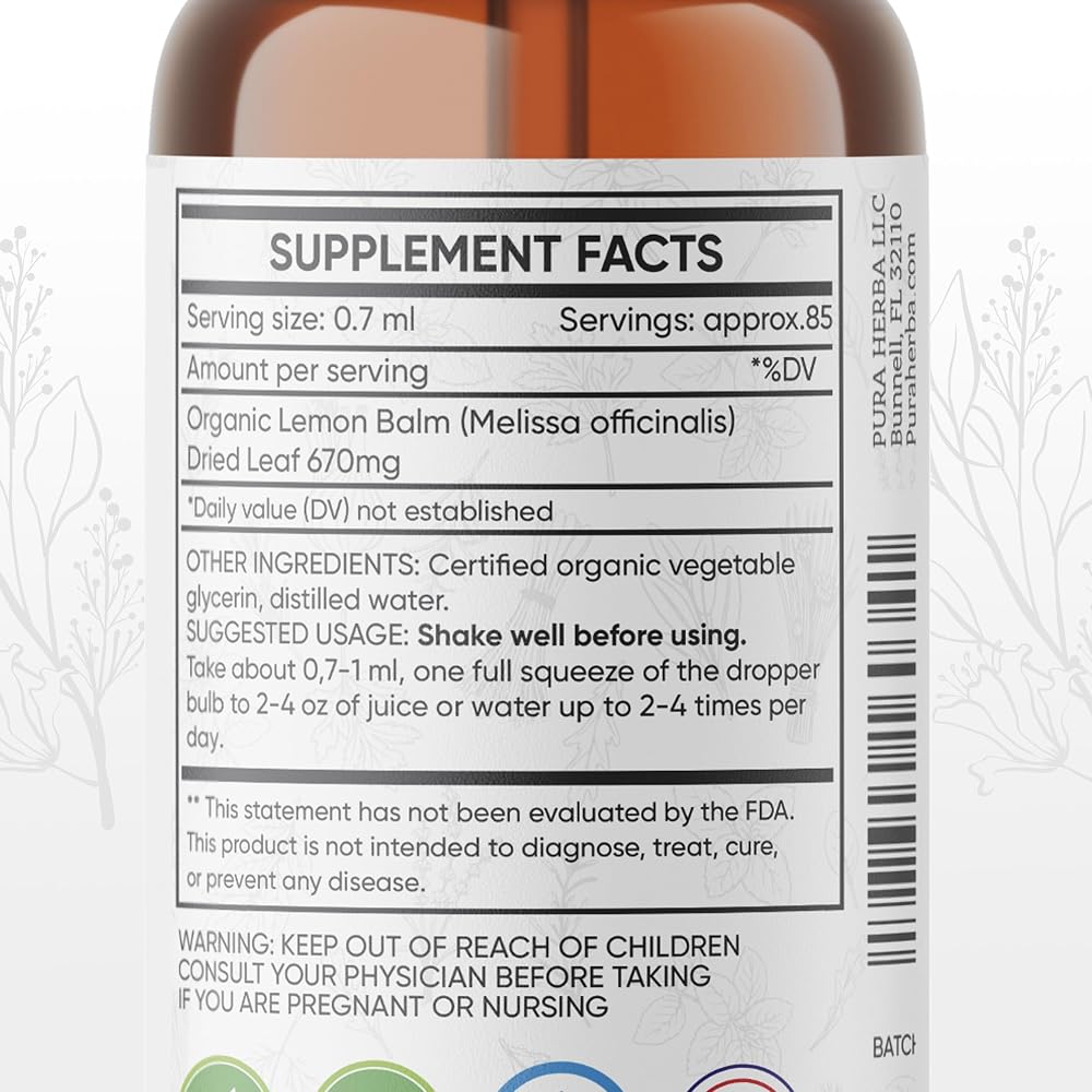 Pura Herba Lemon Balm Tincture