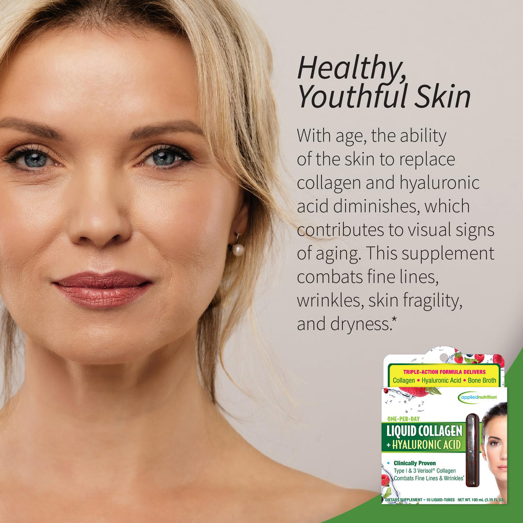 Applied Nutrition Liquid Collagen + Hyaluronic Acid Beauty Drink - 10 Tubes - image 5