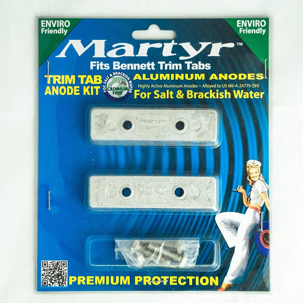 Pro Marine Bennett Trim Tab Anode Kit Aluminum - 2 Pack