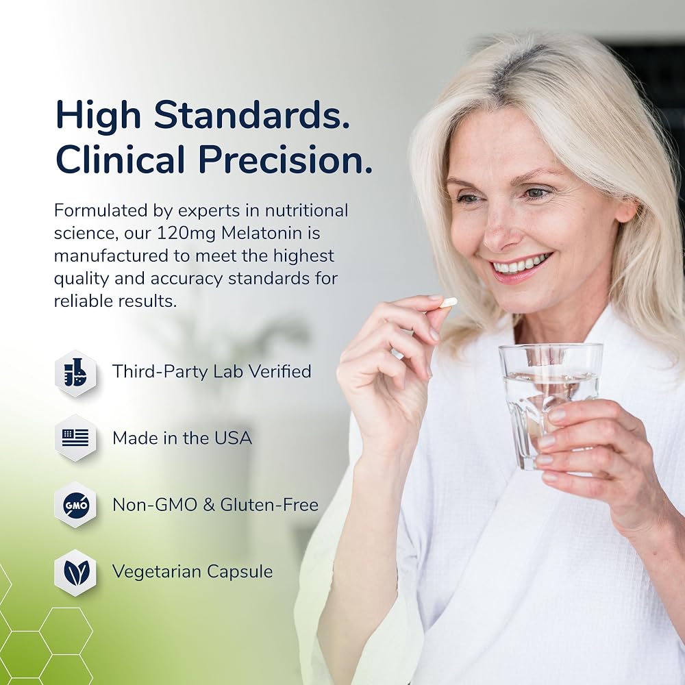 Scientific Health Solutions Melatonin 120mg Sleep Aid - 30 Capsules - image 5