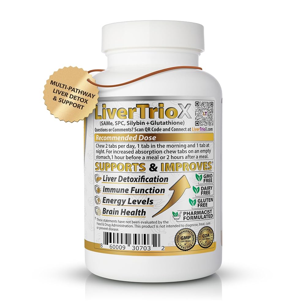 LiverTrio+ LiverTrioX Liver Supplement with SAMe & Glutathione - 60 Tablets - image 3