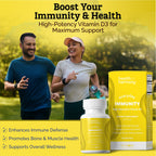 HEALTH IN HARMONY Vitamin D3 4000 IU Immune Support - 60 Softgels - image 6