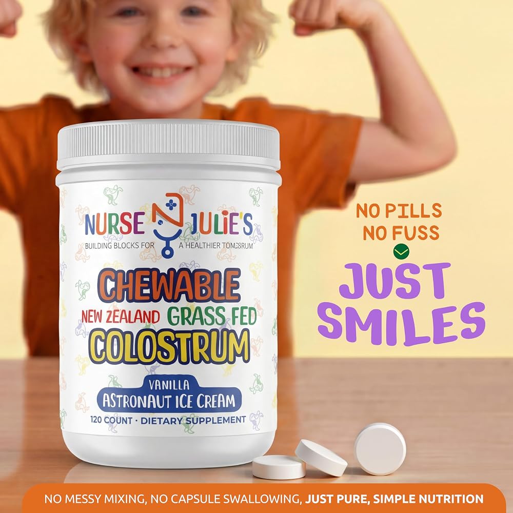 Nurse Julie's Colostrum for Kids Chewable Tablets - 120 Count - image 3