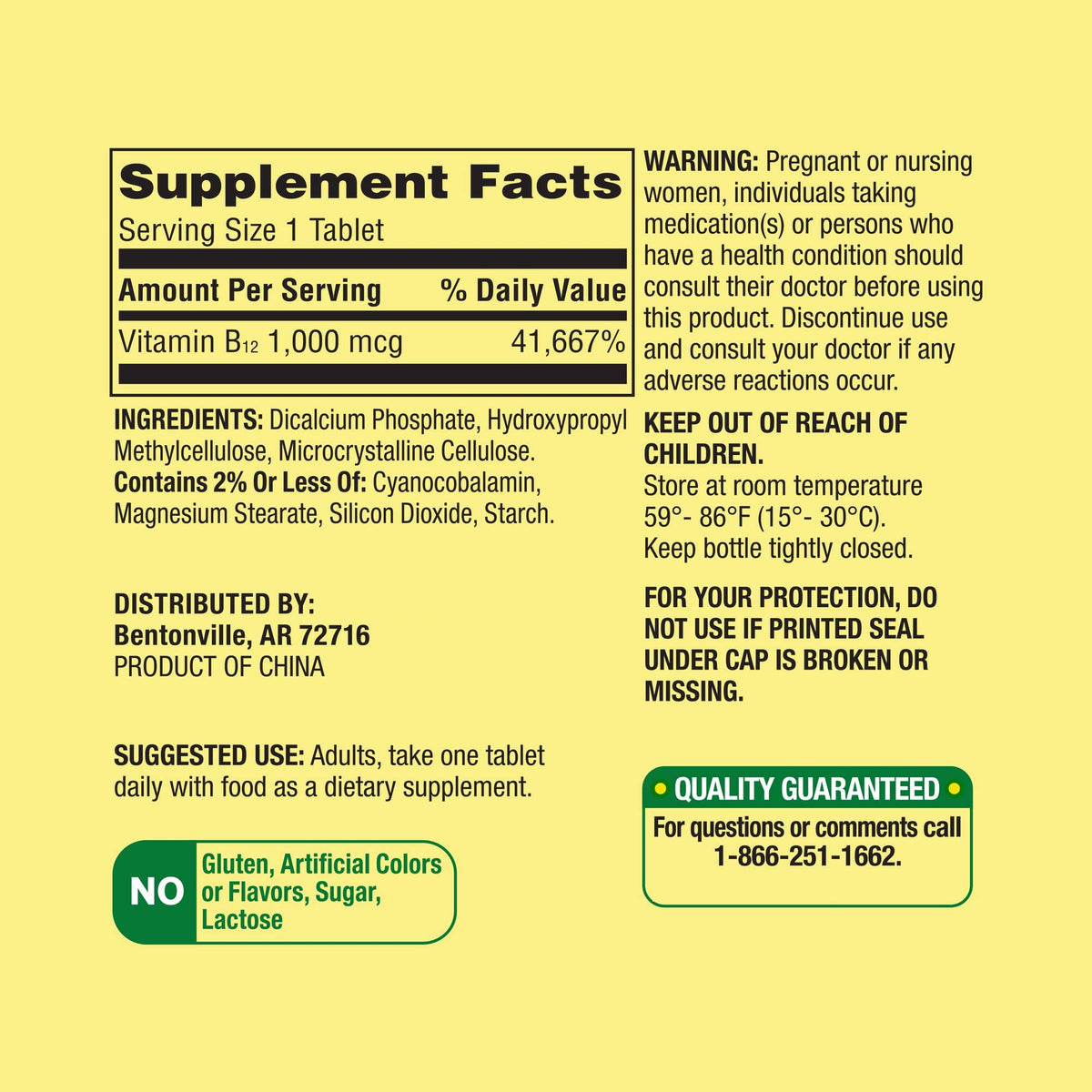 LUAL Spring Valley Vitamin B12 1000 Mcg Timed-Release Tablets - 60 Count - image 4
