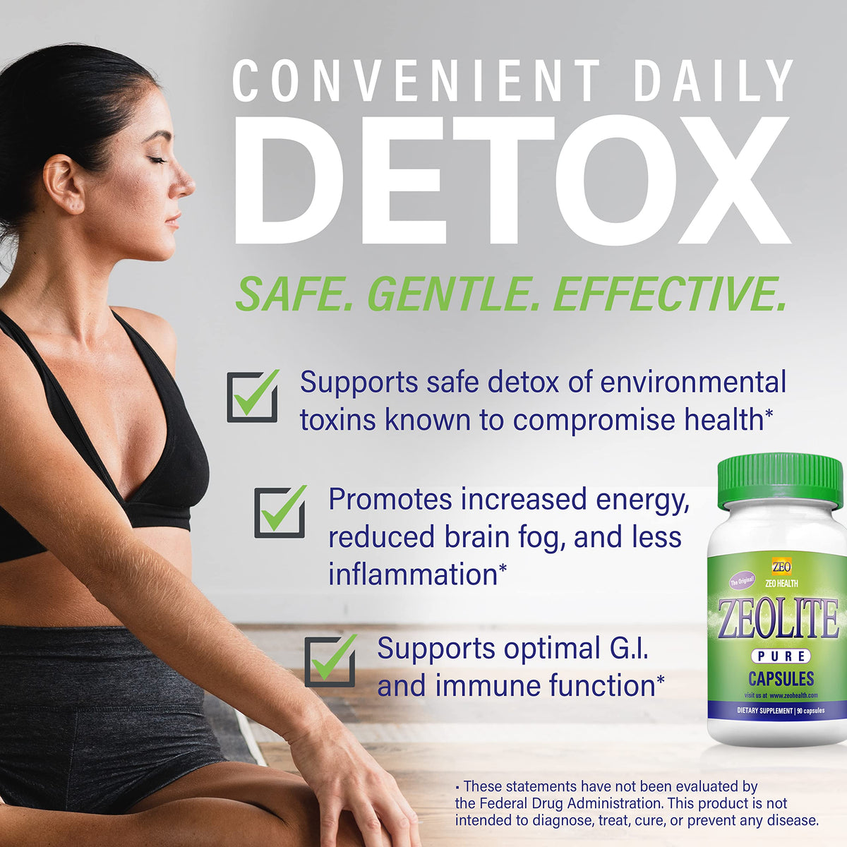 Zeo Health Zeolite Pure Capsules Extra Strength - 90 Capsules - image 3