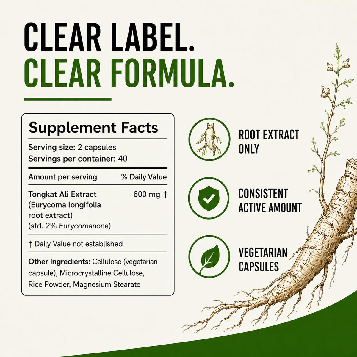 Herbolab Tongkat Ali Extract 300 mg - 80 Capsules - image 2