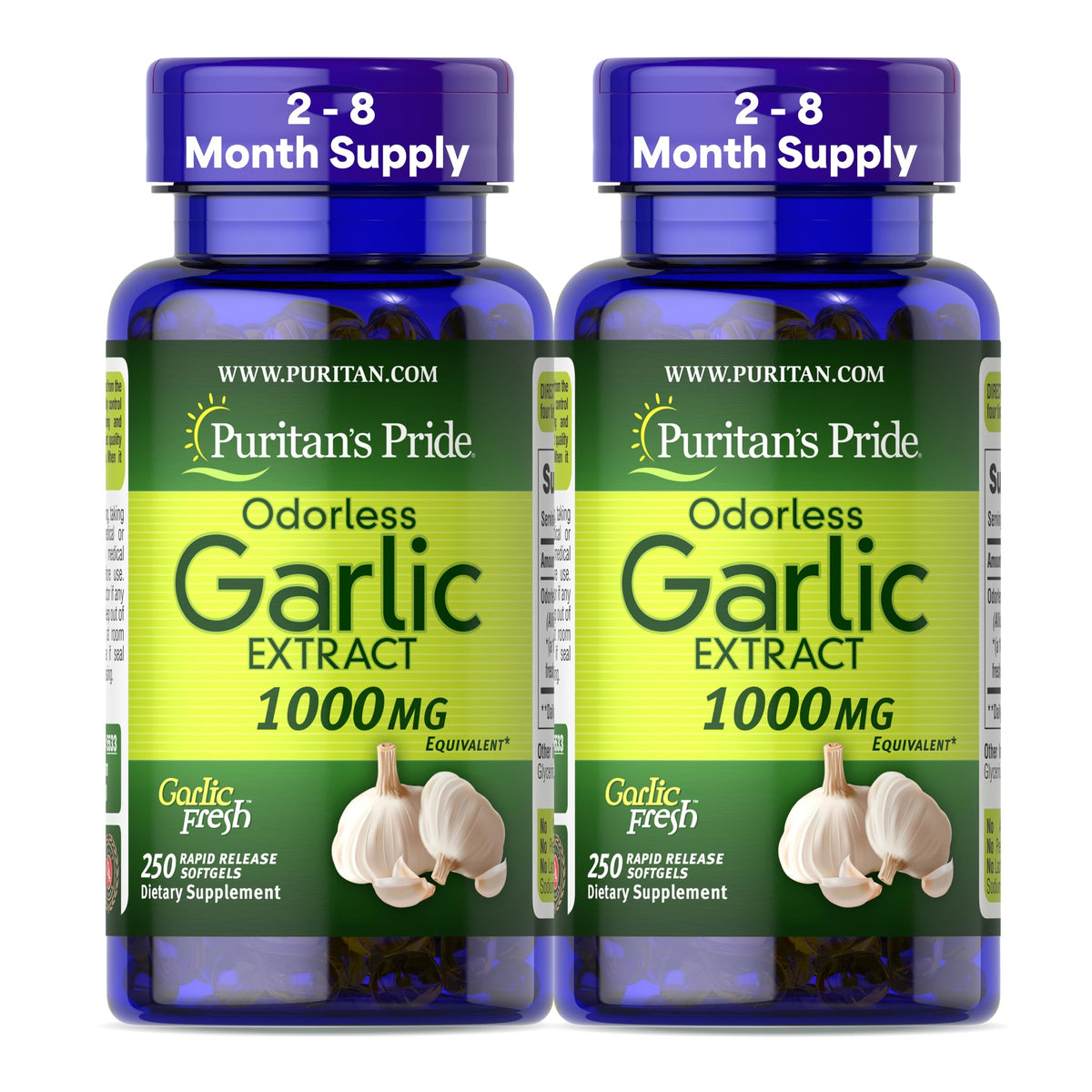 Puritan's Pride Odorless Garlic Heart Health Support - 500 Softgels