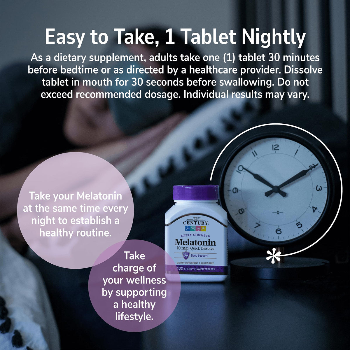 21st Century Melatonin 10 mg Quick Dissolve Tablets - 120 ct - image 6