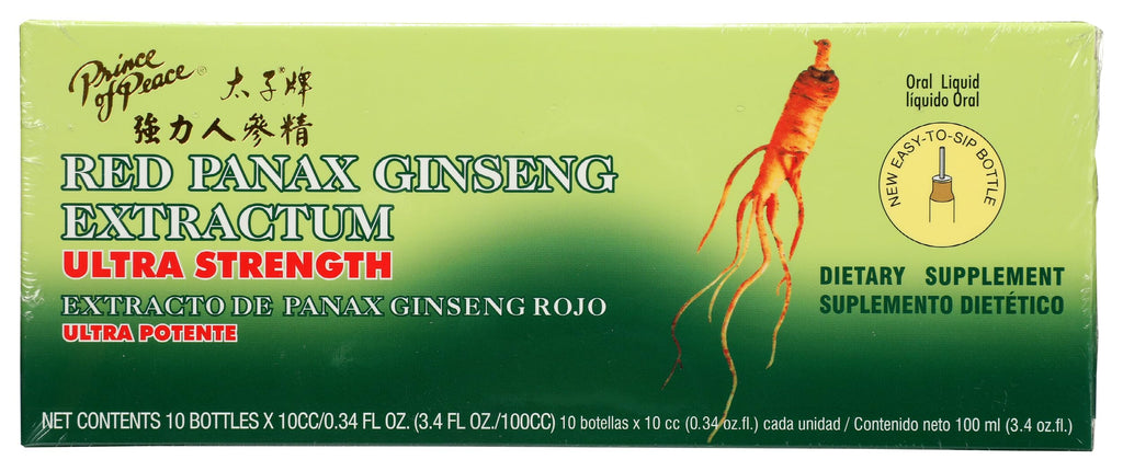 Prince Of Peace Red Panax Ginseng Extractum Ultra Strength - 10 Bottles