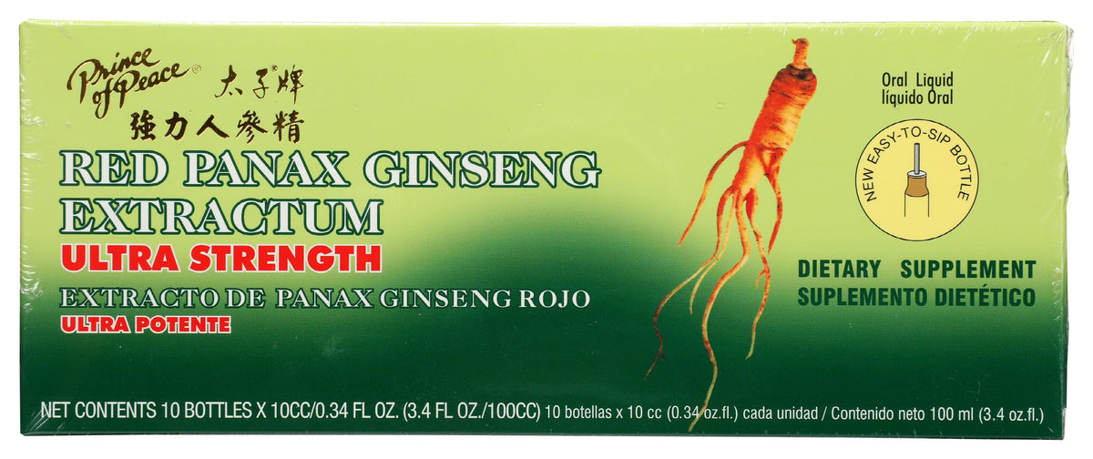 Prince Of Peace Red Panax Ginseng Extractum Ultra Strength - 10 Bottles