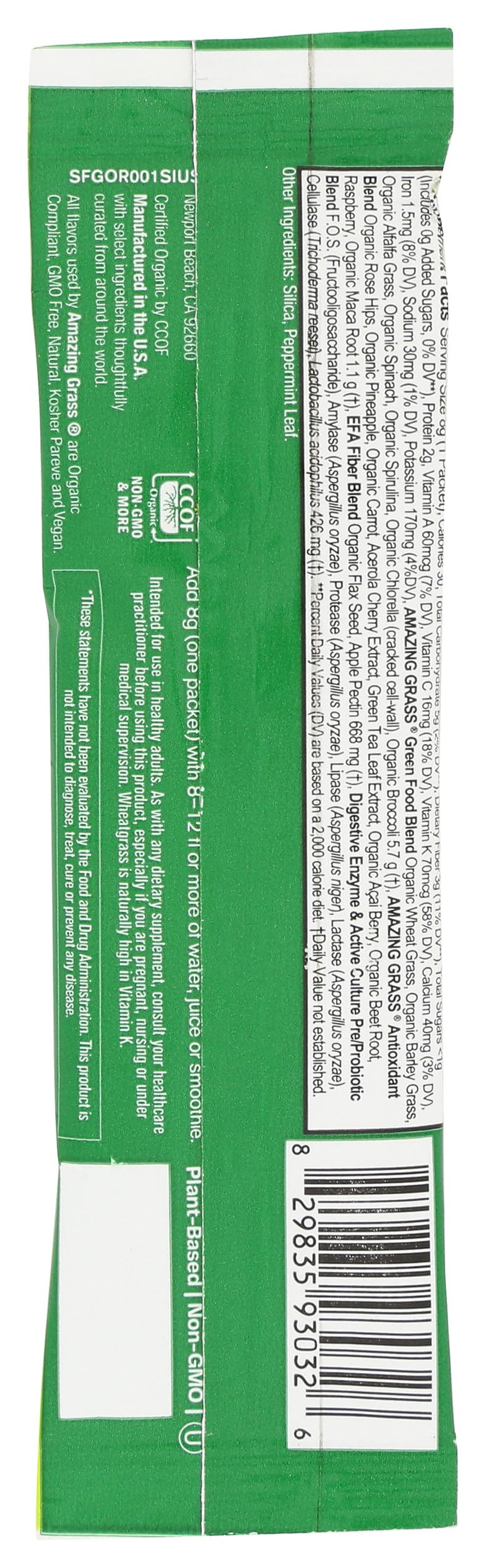 Amazing Grass Green Superfood Drink Powder - 0.28 oz - image 2