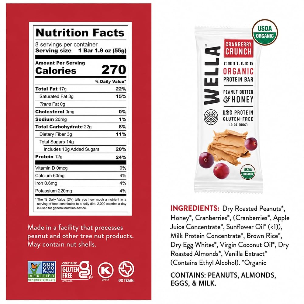 Wella Cranberry Crunch Protein Bar - 24 Pack - image 4