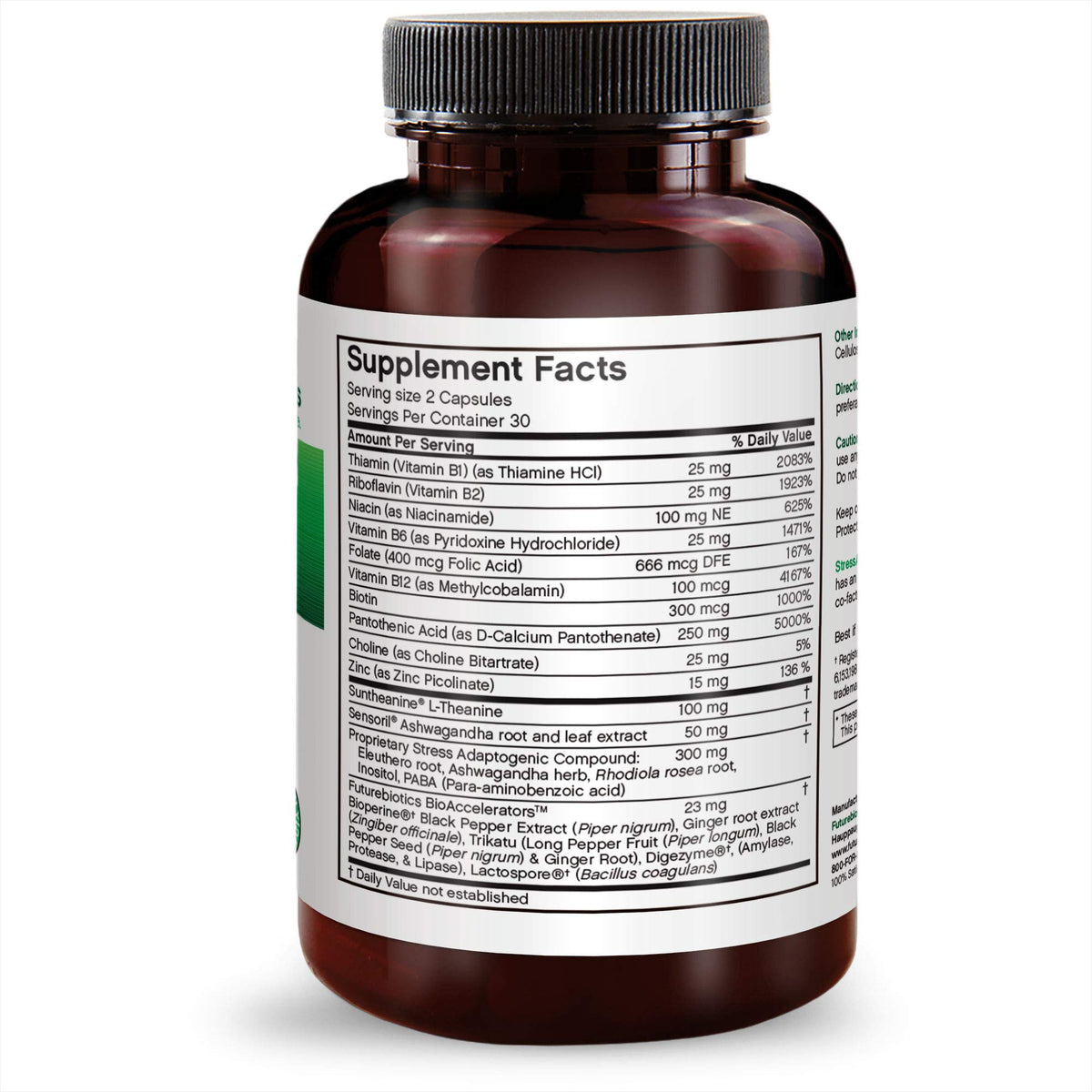 Futurebiotics StressAssist Stress Relief - 60 Vegetarian Capsules - image 2