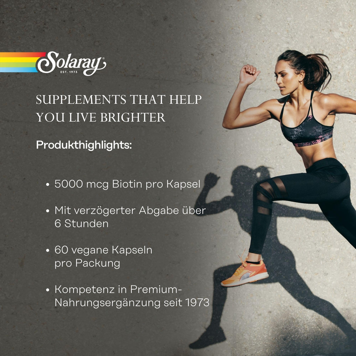 Solaray Two Stage Timed Release Biotin 5000mcg - 60 Vegetarian Capsules - image 3