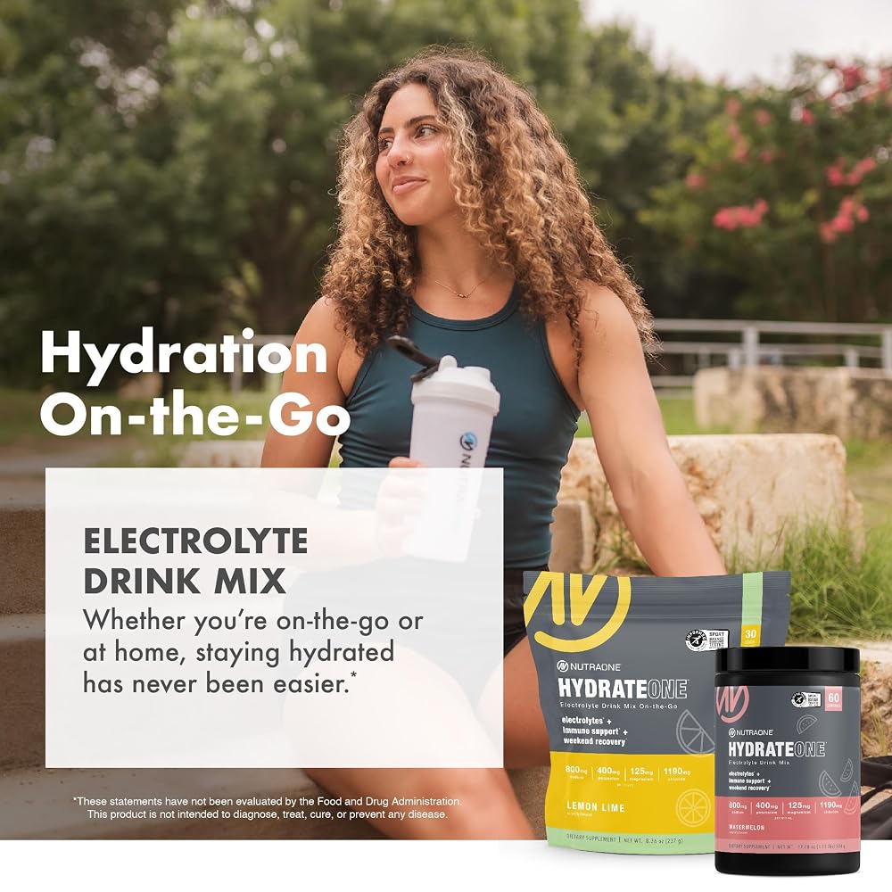 NutraOne HydrateOne, Electrolyte Drink Mix On-The-Go