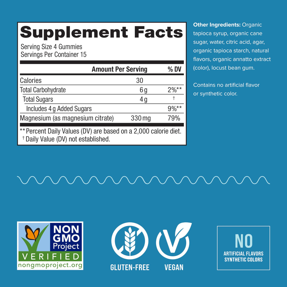 Natural Vitality CALM Magnesium Gummies Stress Relief - 60 Gummies - image 3