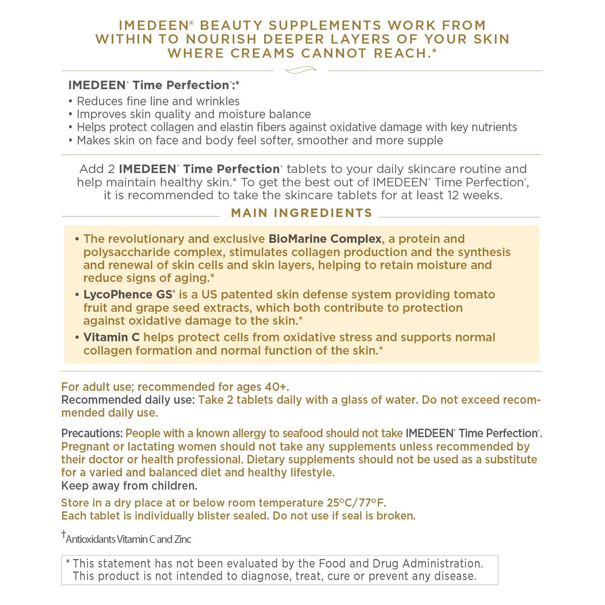 Imedeen Time Perfection Anti-Aging Skincare Formula - 60 Tablets - image 3