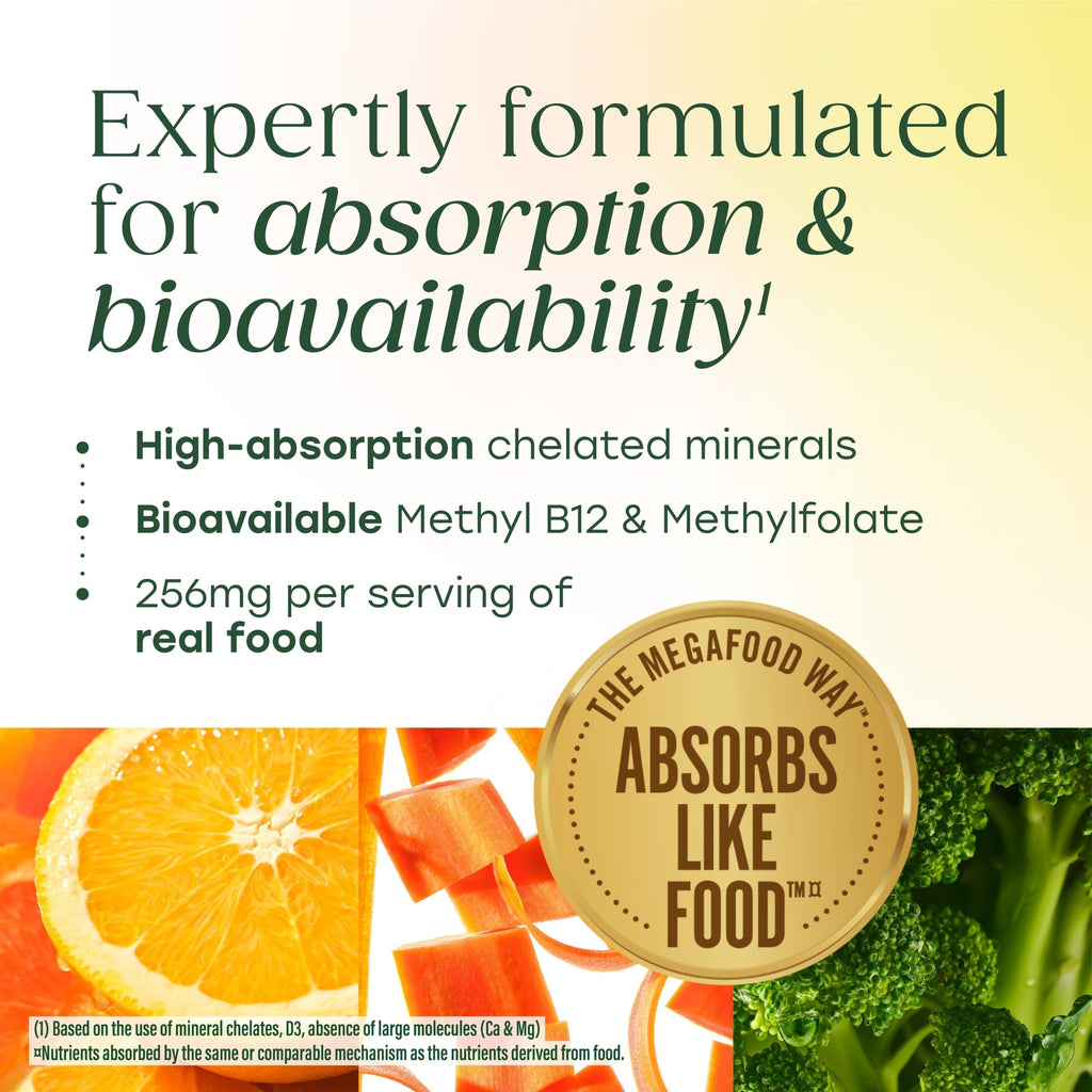 MegaFood Women's 55+ One Daily - Multivitamin with B