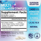 Nature's Peak Multi Collagen Peptides Supplement for Hair