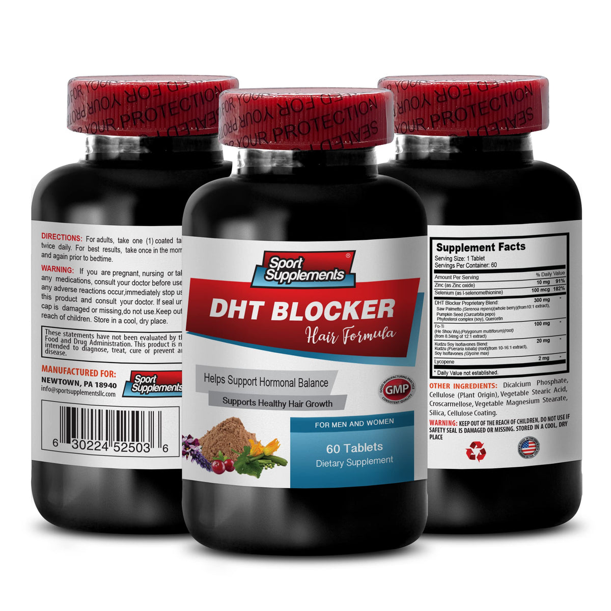 Sport Supplements Hair Growth DHT Blocker Formula - 120 Capsules - image 2