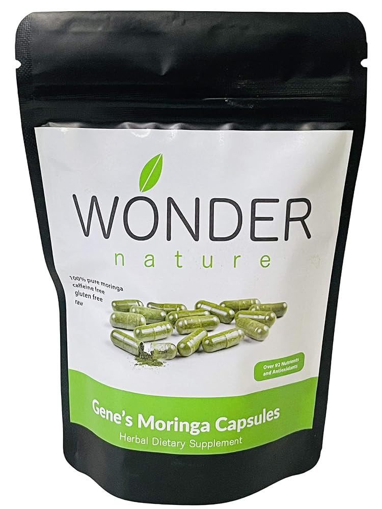 Wonder Nature Moringa Fine Green Powder - 100 Vegetarian Capsules - image 5