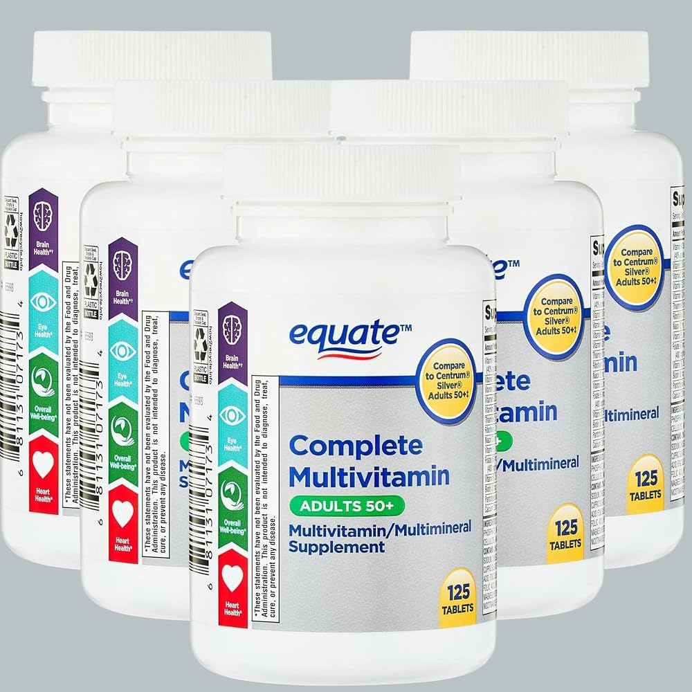 Generic Equate Adult 50+ One Daily Complete Multivitamin - 125 Tablets
