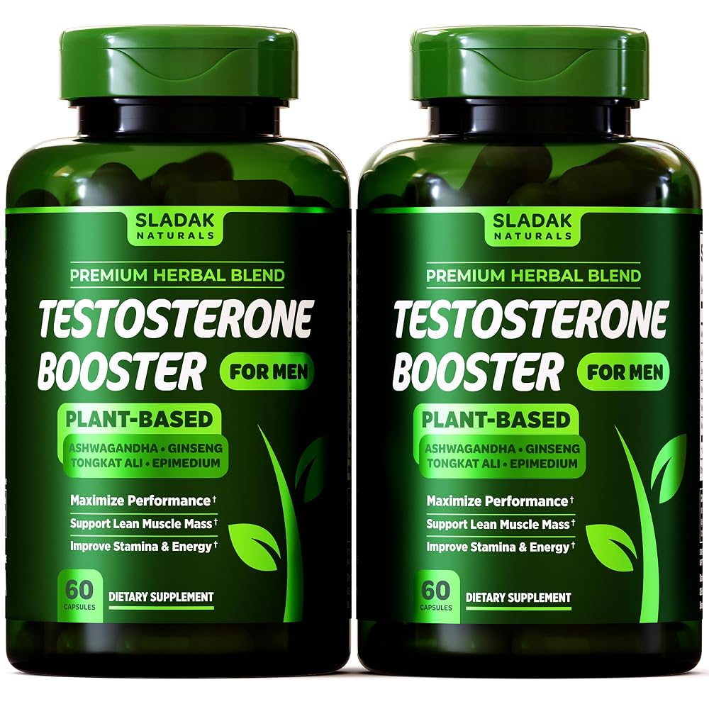 SLADAK NATURALS Testosterone Booster for Men - 120 Capsules