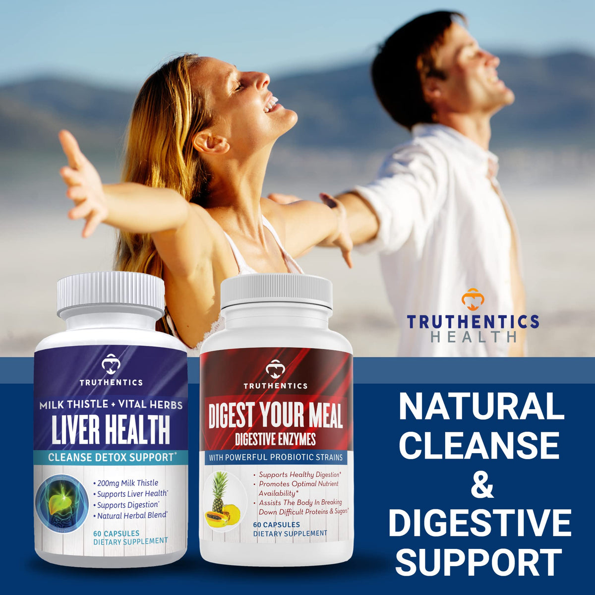 TRUTHENTICS Liver Health Supplement with Milk Thistle - 60 Capsules - image 7