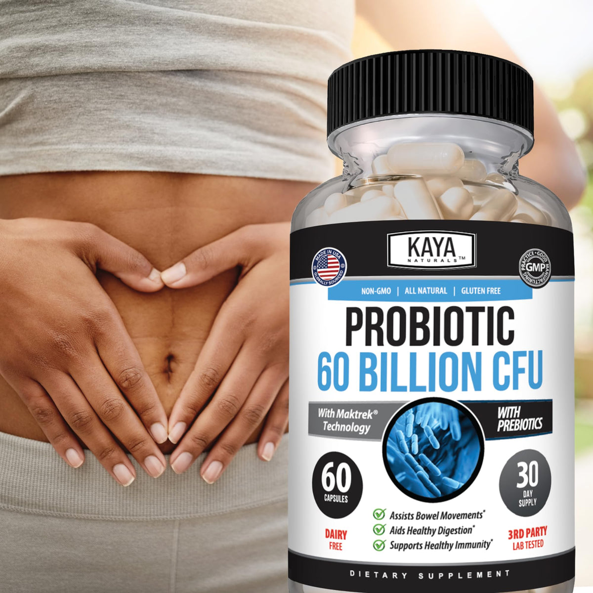 Kaya Naturals Probiotic 60 Billion CFU 4 Strains - 60 Capsules - image 7