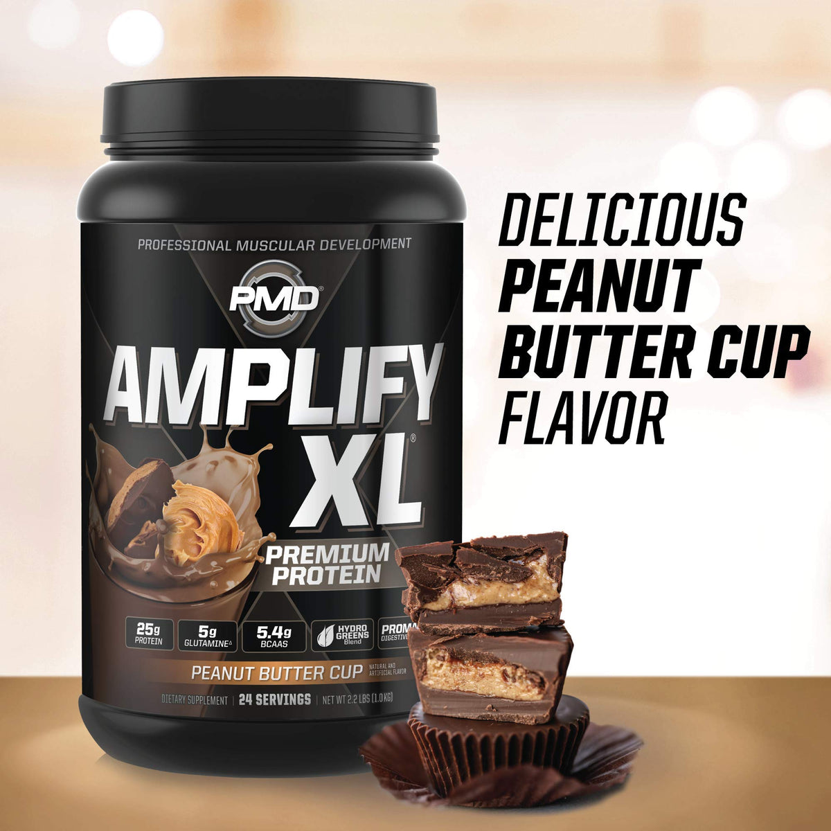PMD Sports Amplify XL Whey Protein Hydro Greens Blend