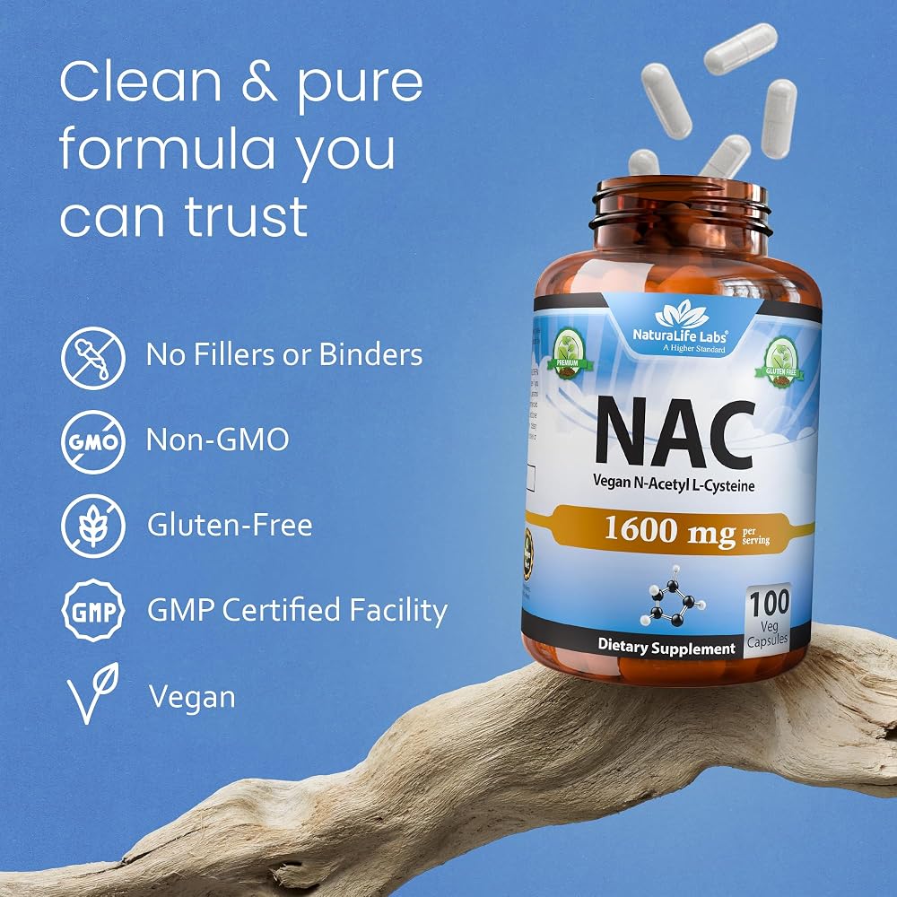NaturaLife Labs N-Acetyl-L-Cysteine (NAC) 1600 mg