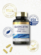 Carlyle Quercetin 500mg with Zinc - 100 Vegetarian Capsules - image 6