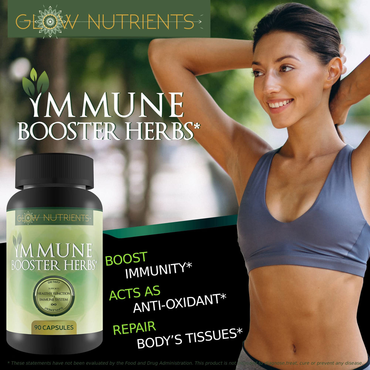 Glow Nutrients Immune Booster Herbs with Vitamin C - 25 Ingredients - image 6