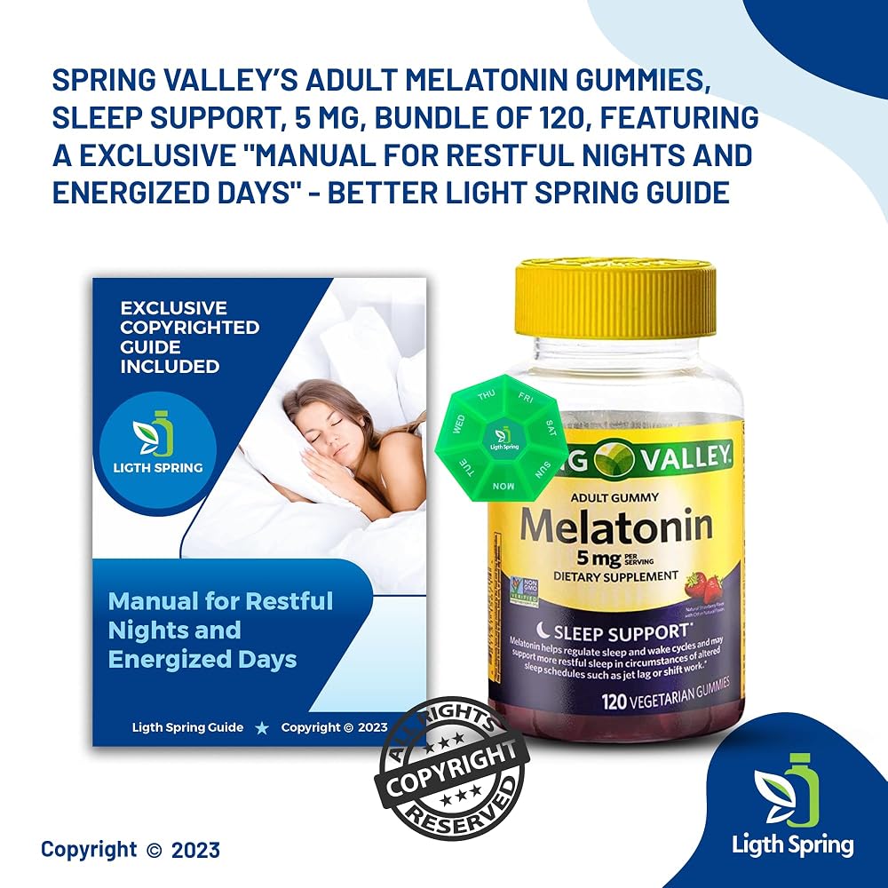 LightSpring Melatonin 5mg Sleep Support Gummies - 120 Count - image 2
