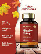 Tahoe Nutritionals Citicoline 500mg - 120 Capsules - image 4