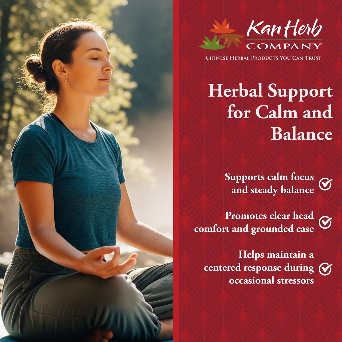 Kan Herb Steady Centeredness Herbal Supplement - 60 Tablets - image 5