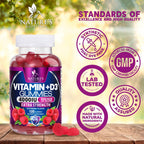Nature's Nutrition Vitamin D3 5000 IU Gummies - 120 Gummies - image 4